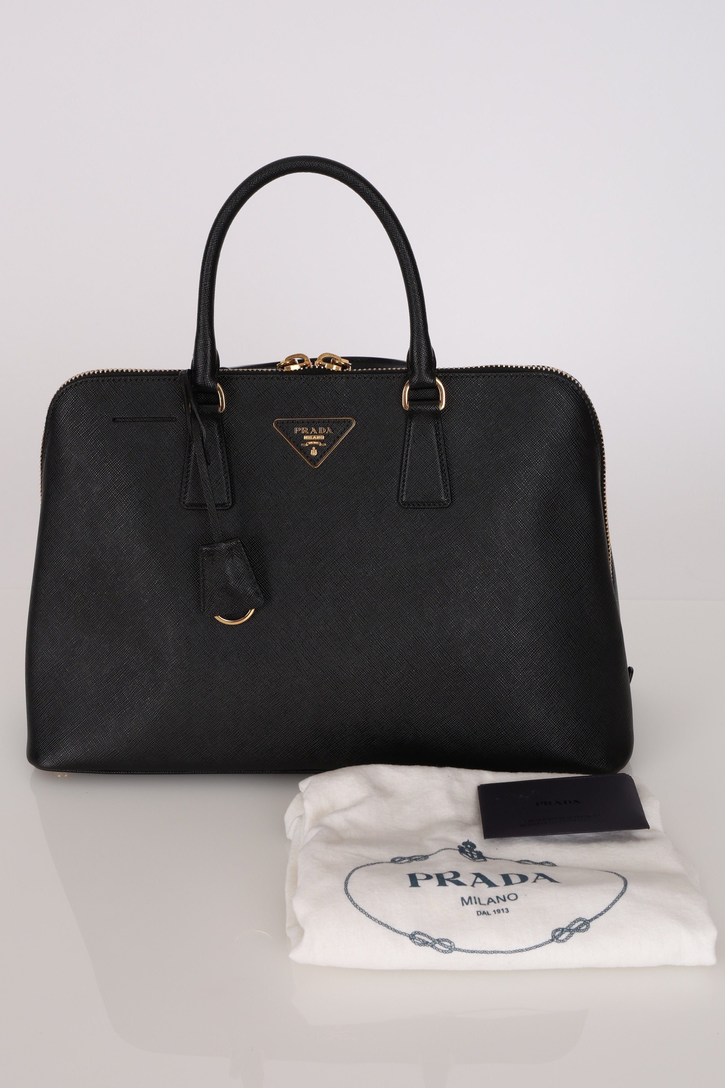 Prada Saffiano Leather Top Handle Bag