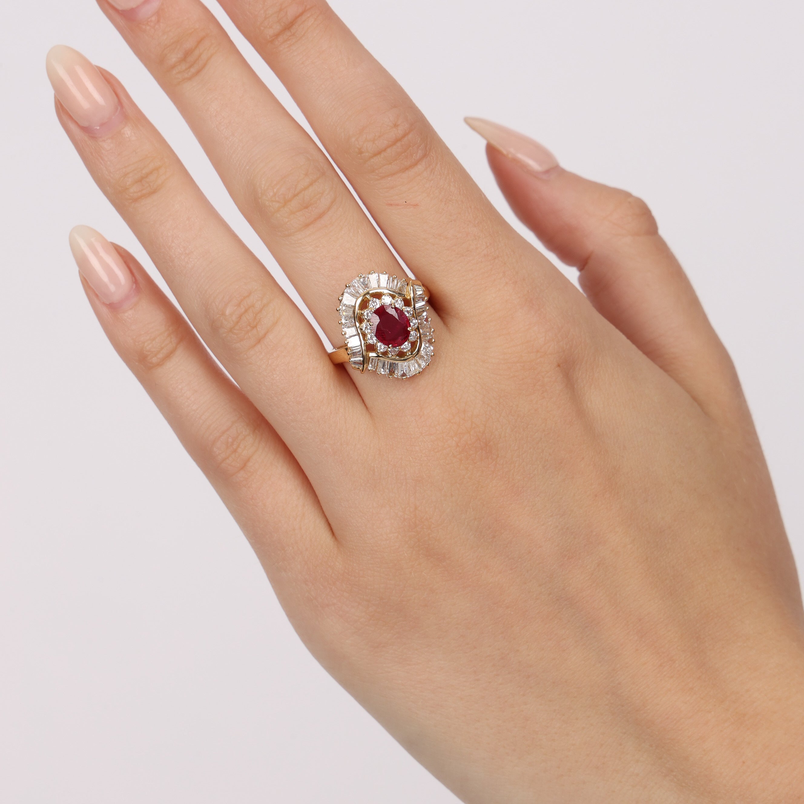18K Ruby & Diamond Gold Ring