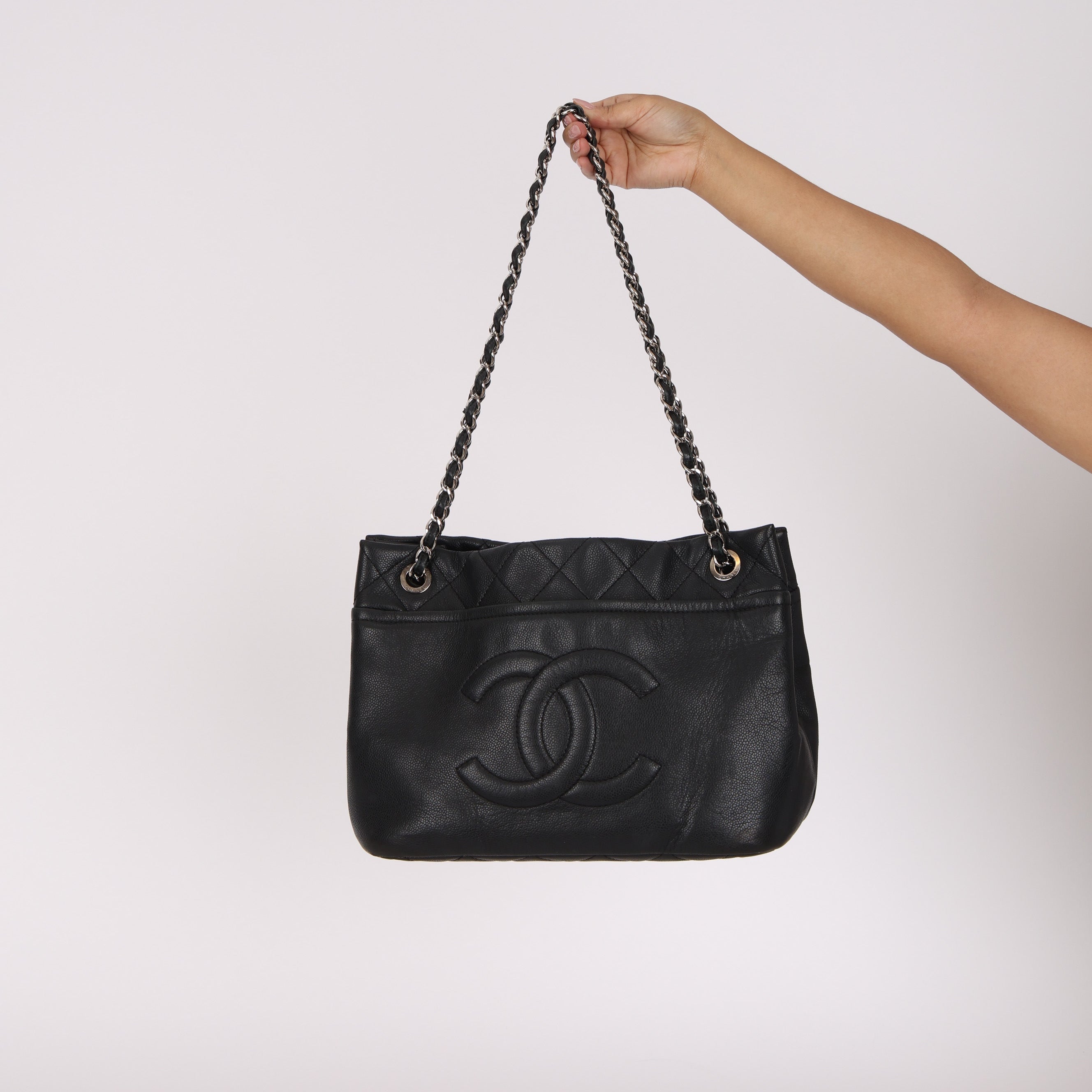 Chanel Timeless Shoulder Bag Black Caviar SHW