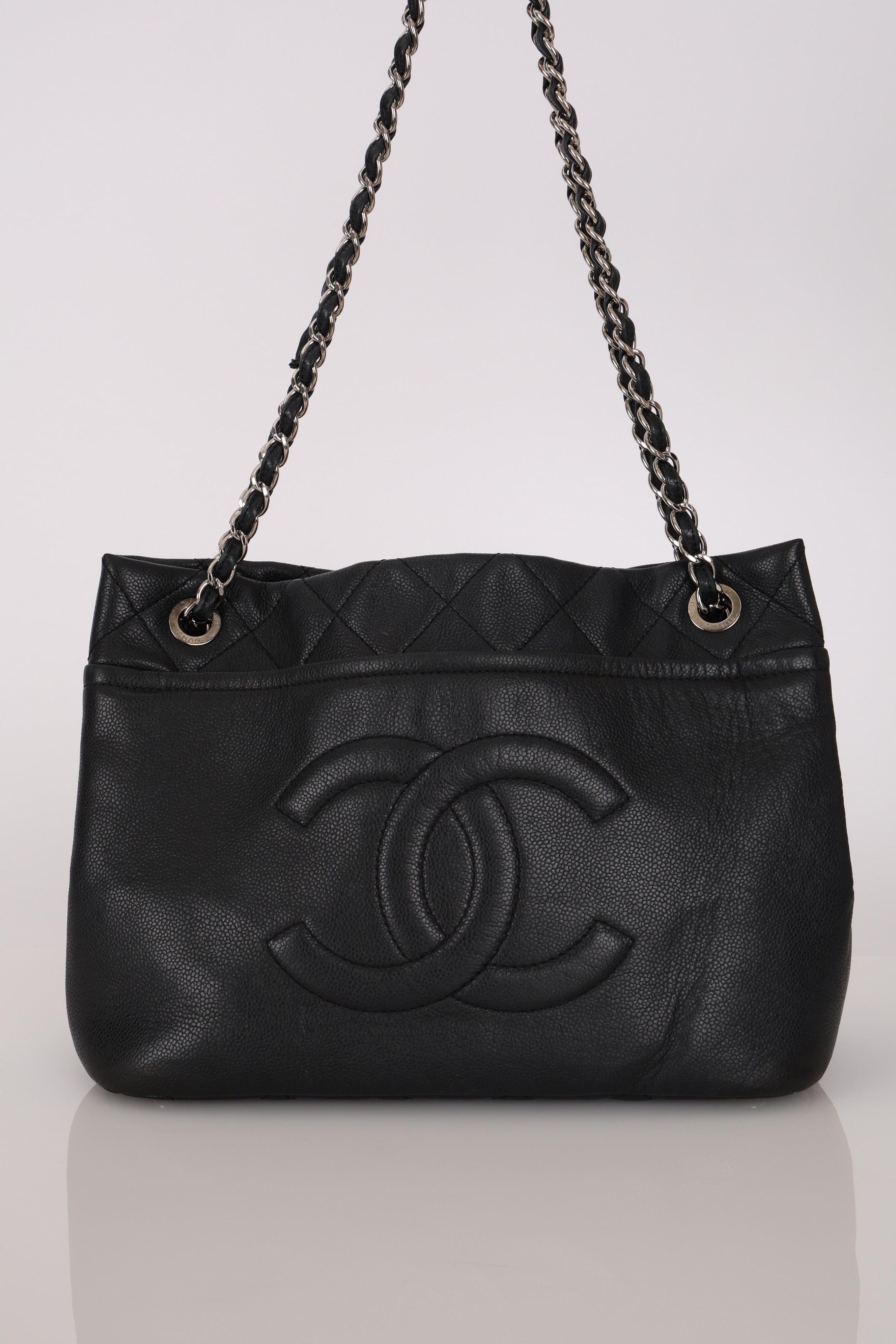 Chanel Timeless Shoulder Bag Black Caviar SHW