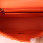 Chanel Mini Square Flap Orange Lambskin GHW