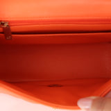 Chanel Mini Square Flap Orange Lambskin GHW