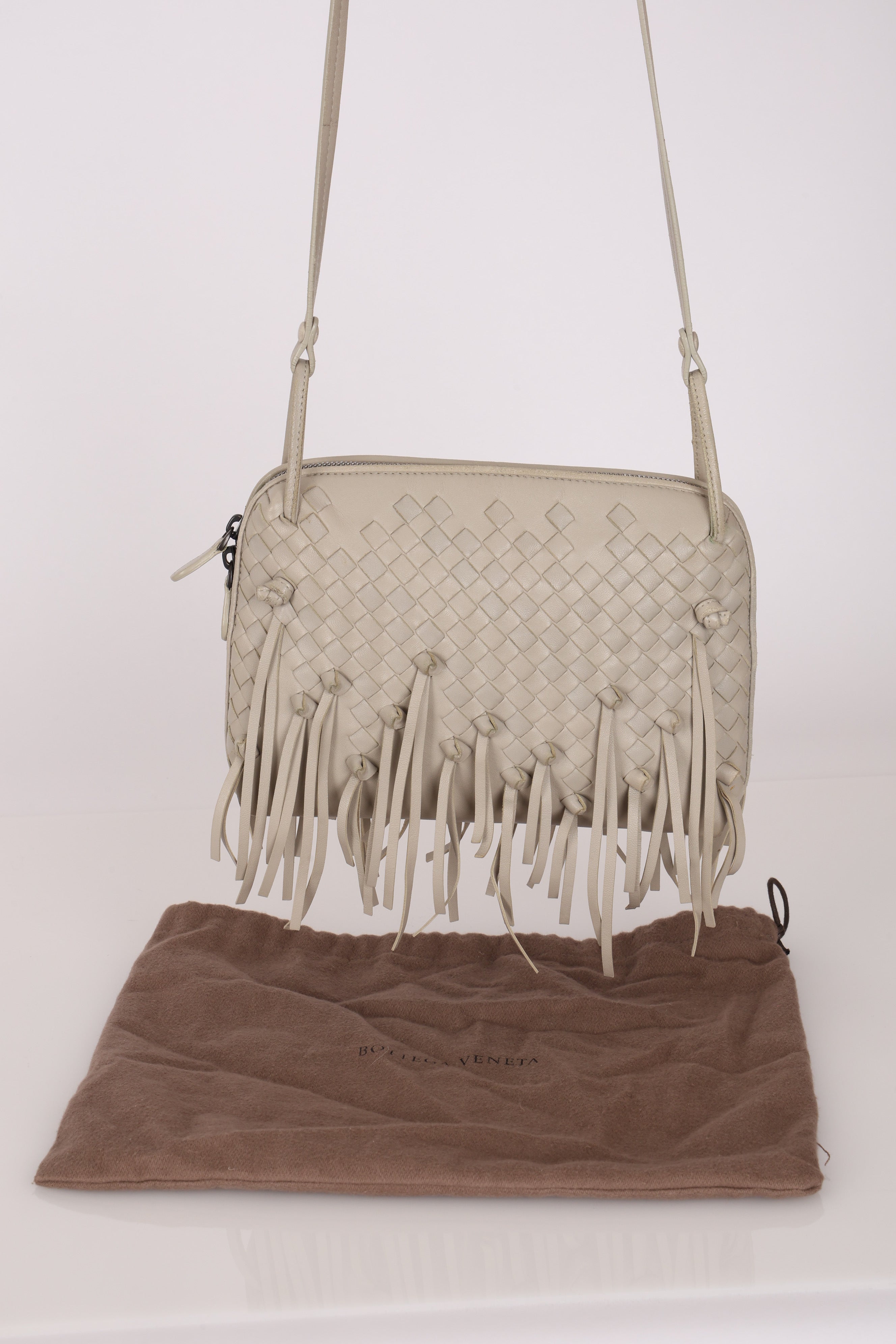 Bottega Veneta Fringe Trimmed Intrecciato Nodini Bag