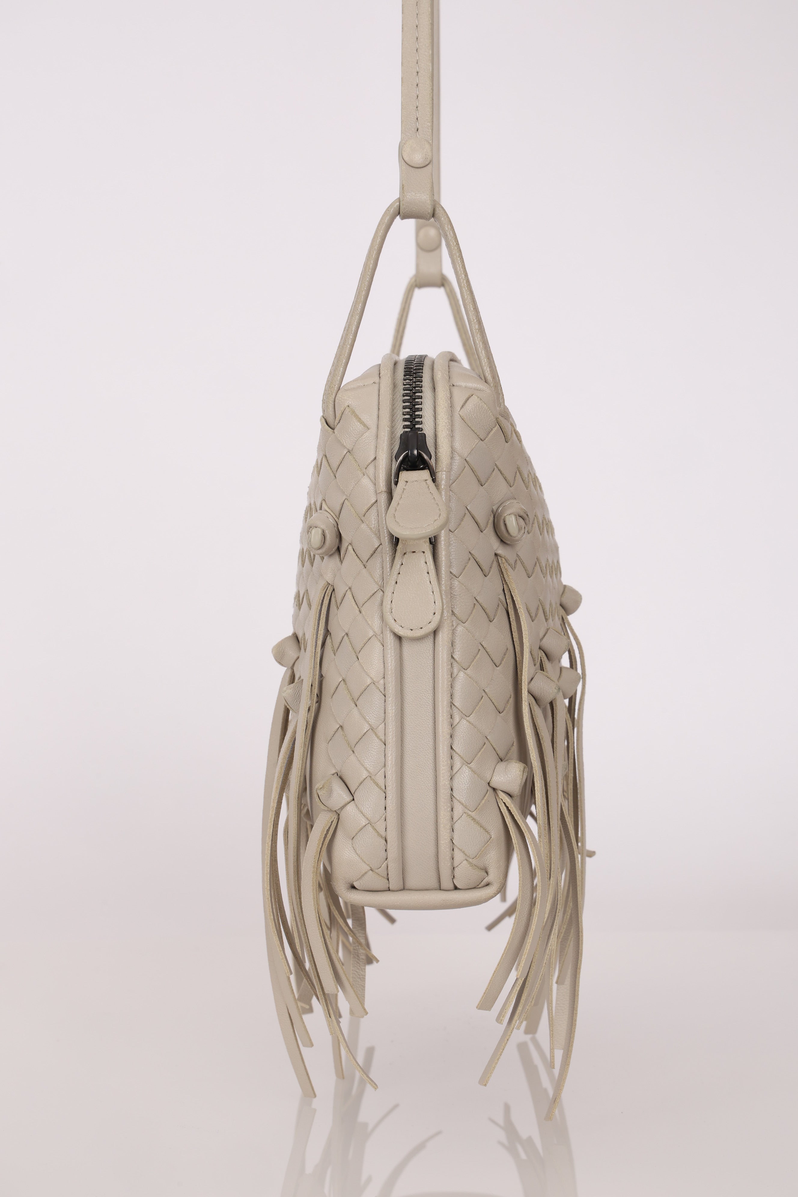 Bottega Veneta Fringe Trimmed Intrecciato Nodini Bag