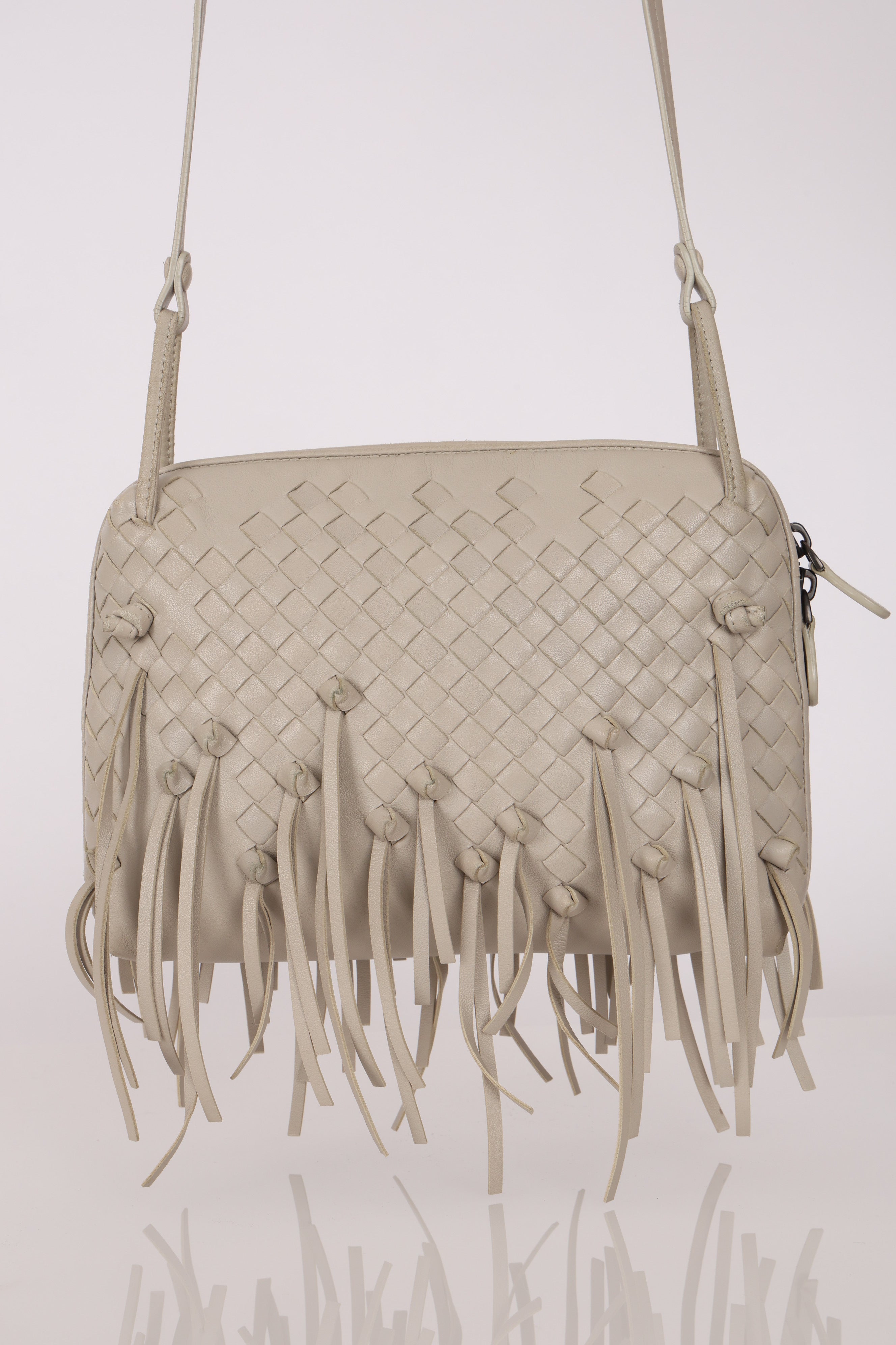 Bottega Veneta Fringe Trimmed Intrecciato Nodini Bag