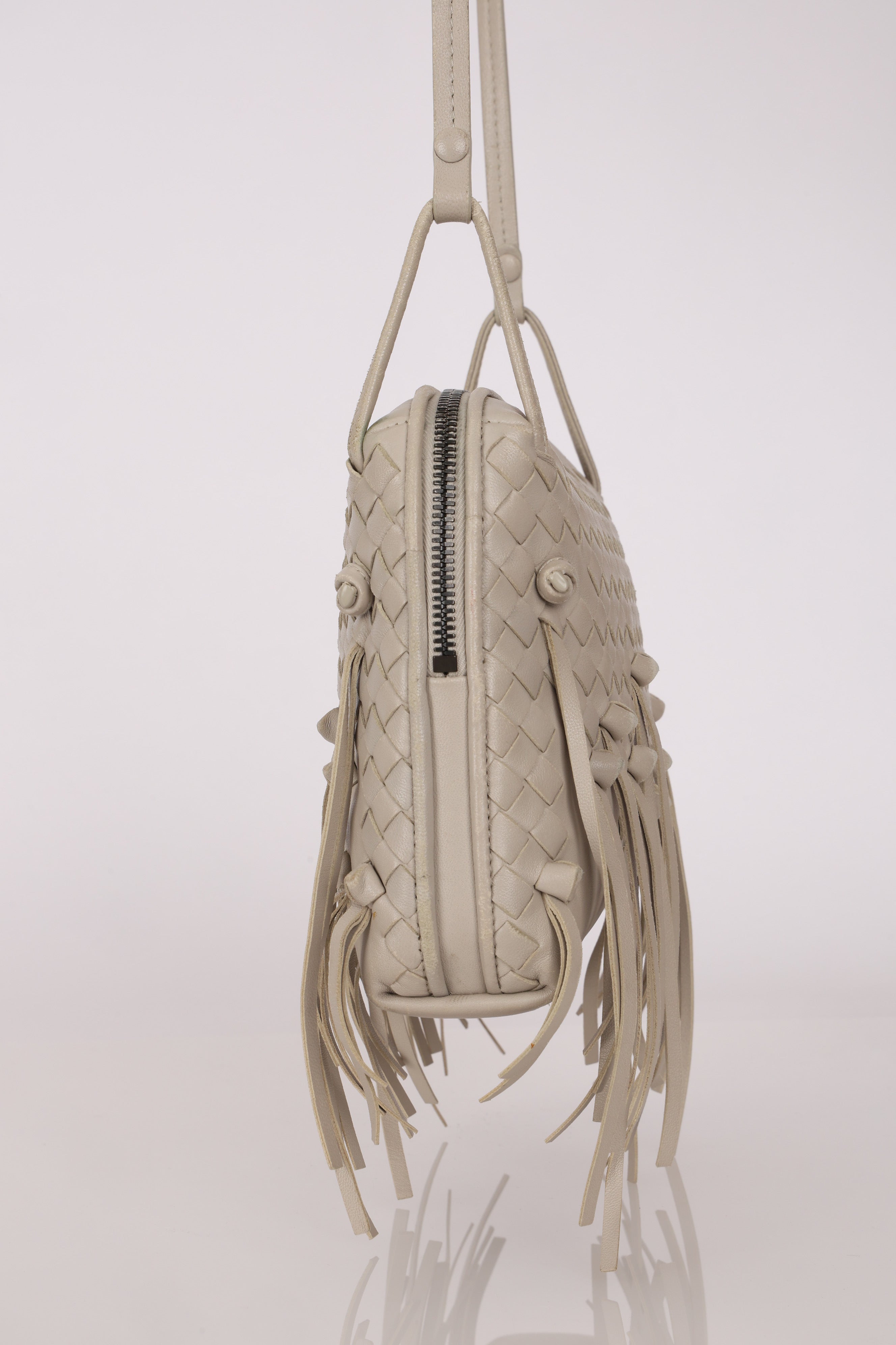 Bottega Veneta Fringe Trimmed Intrecciato Nodini Bag