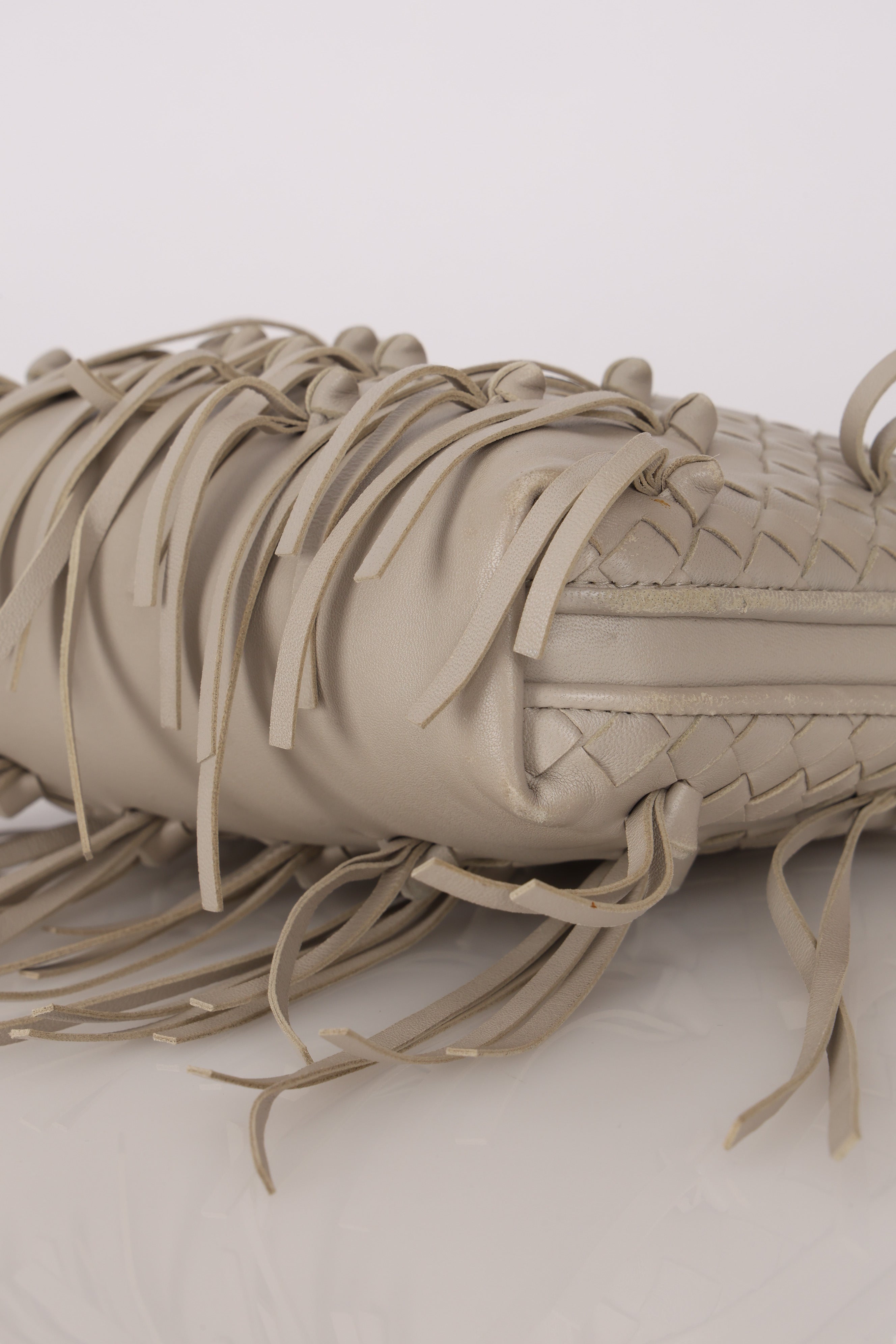 Bottega Veneta Fringe Trimmed Intrecciato Nodini Bag