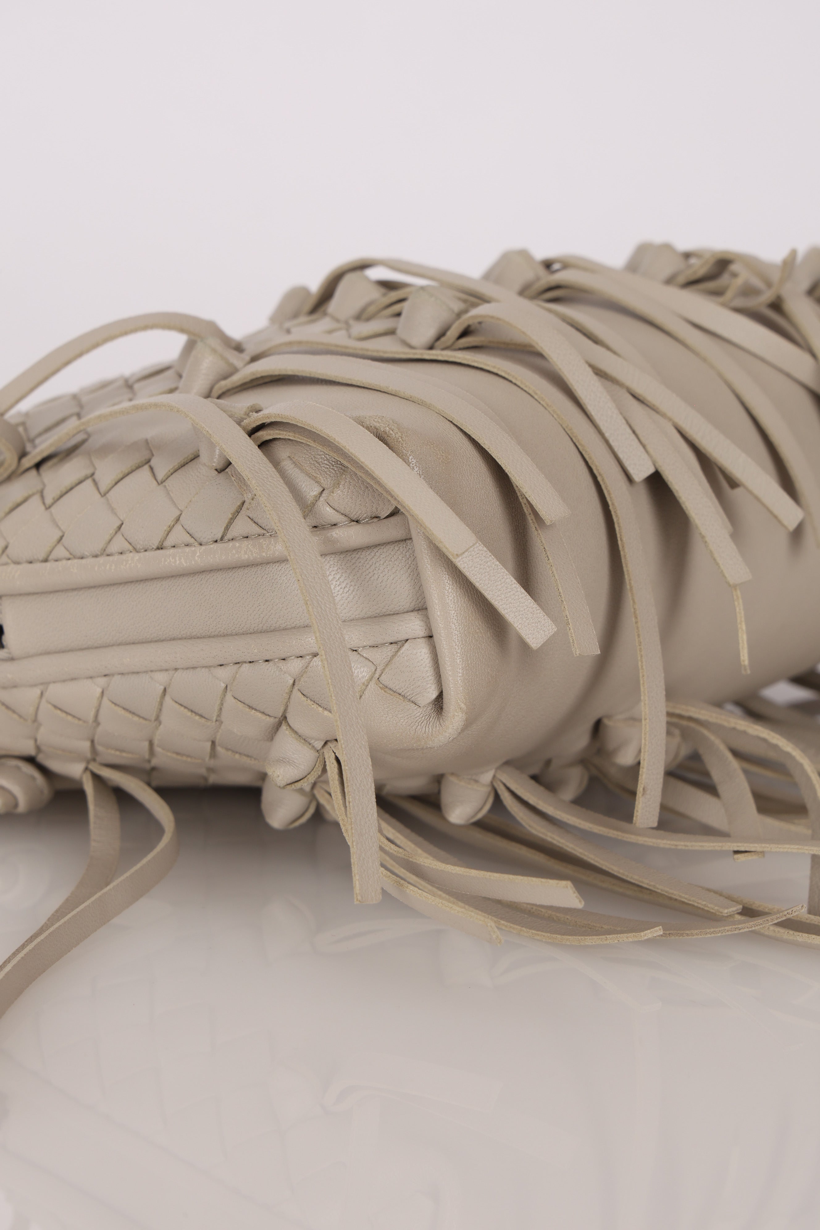 Bottega Veneta Fringe Trimmed Intrecciato Nodini Bag