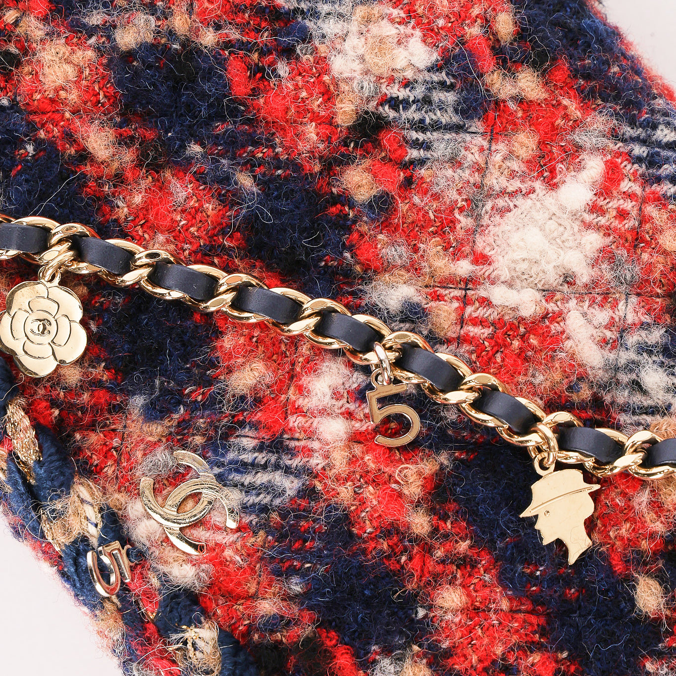 Chanel Tweed Charms Wallet On Chain 2017 MMHW