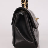 Chanel East West Shoulder Bag Black Calfskin BGHW
