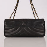Chanel East West Shoulder Bag Black Calfskin 2004 BGHW