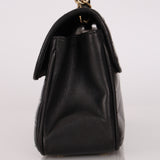 Chanel East West Shoulder Bag Black Calfskin BGHW