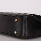 Chanel East West Shoulder Bag Black Calfskin BGHW