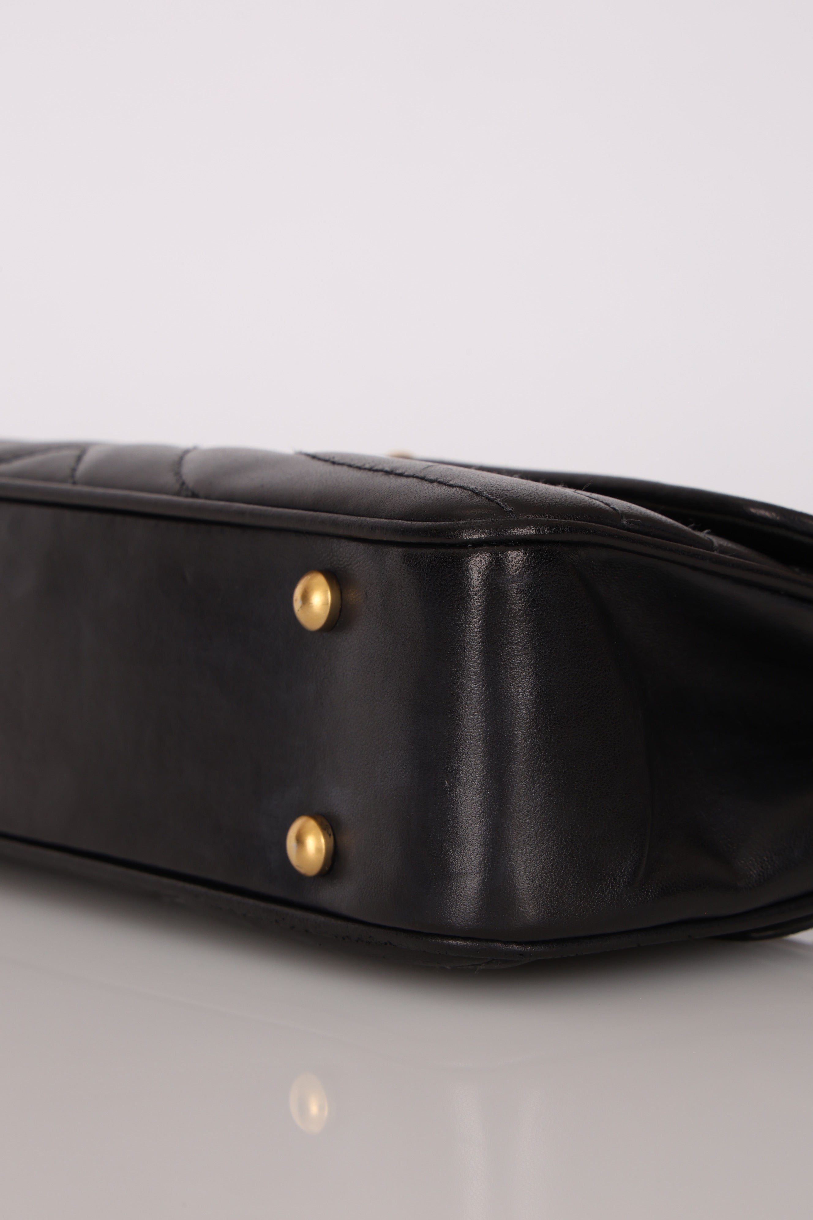 Chanel East West Shoulder Bag Black Calfskin BGHW