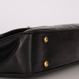 Chanel East West Shoulder Bag Black Calfskin BGHW