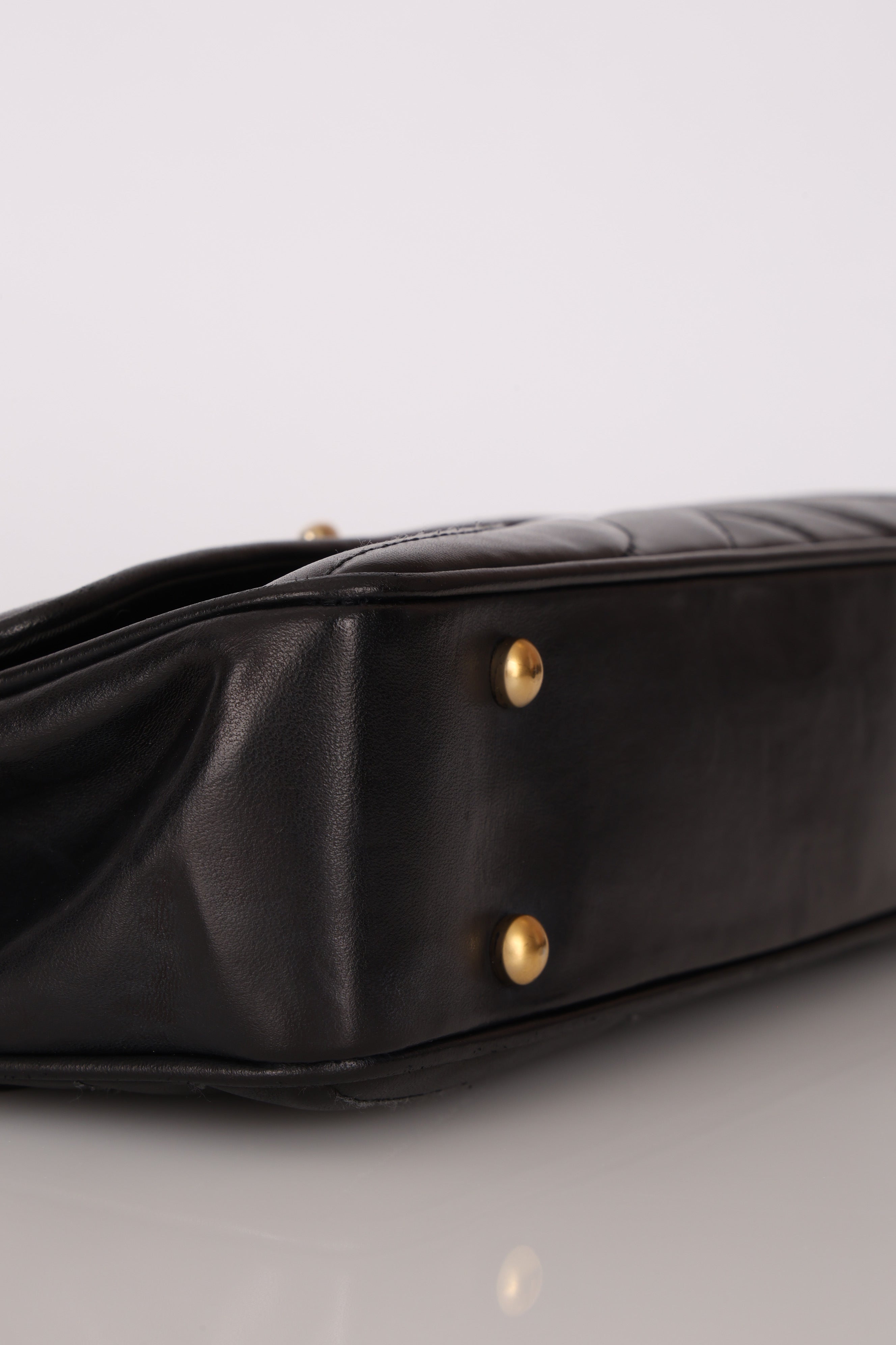 Chanel East West Shoulder Bag Black Calfskin BGHW