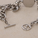 Gucci Stainless Steel Motif Engraved Face Charms Watch 22mm