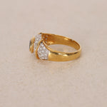 18K Sapphire & Diamond Gold Ring