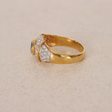 18K Sapphire & Diamond Gold Ring
