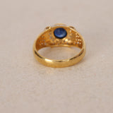 18K Sapphire & Diamond Gold Ring