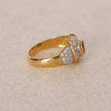 18K Sapphire & Diamond Gold Ring