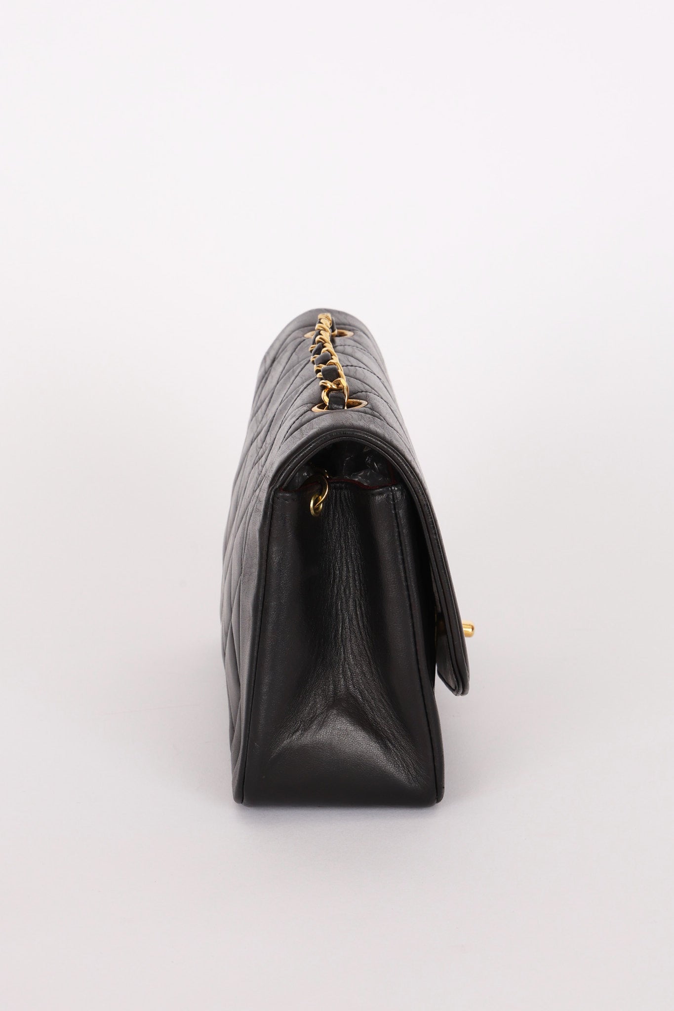 Chanel Small Diana Flap Black Lambskin 1996 24K GP