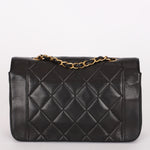 Chanel Small Diana Flap Black Lambskin 1996 24K GP