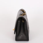 Chanel Small Diana Flap Black Lambskin 1996 24K GP