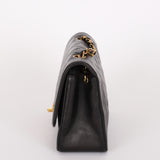 Chanel Small Diana Flap Black Lambskin 1996 24K GP
