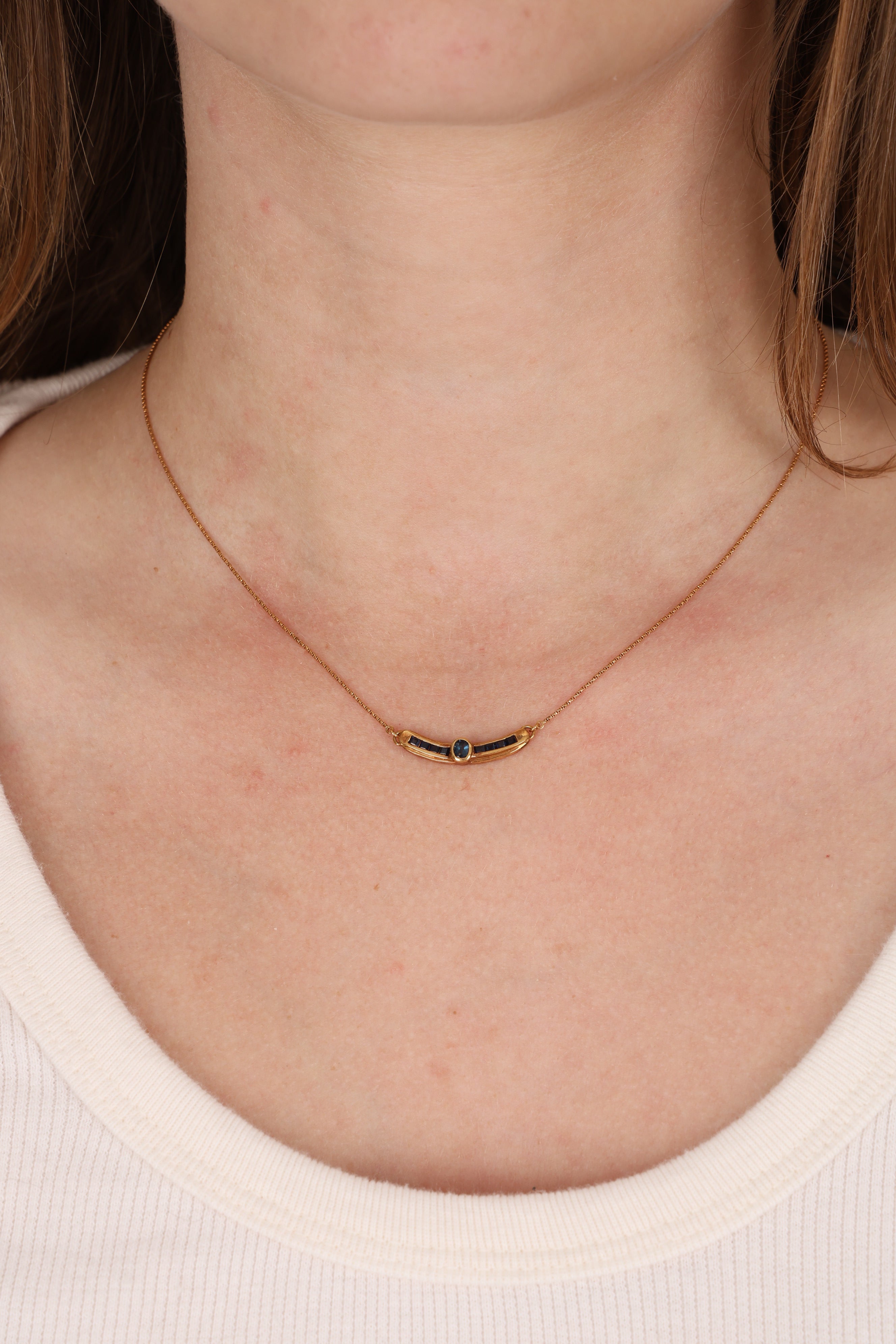 18K Gold & Sapphire Necklace