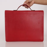 Hermès Kelly Cross Briefcase Rouge Vif Courchevel GHW