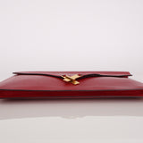 Hermès Kelly Cross Briefcase Rouge Vif Courchevel GHW
