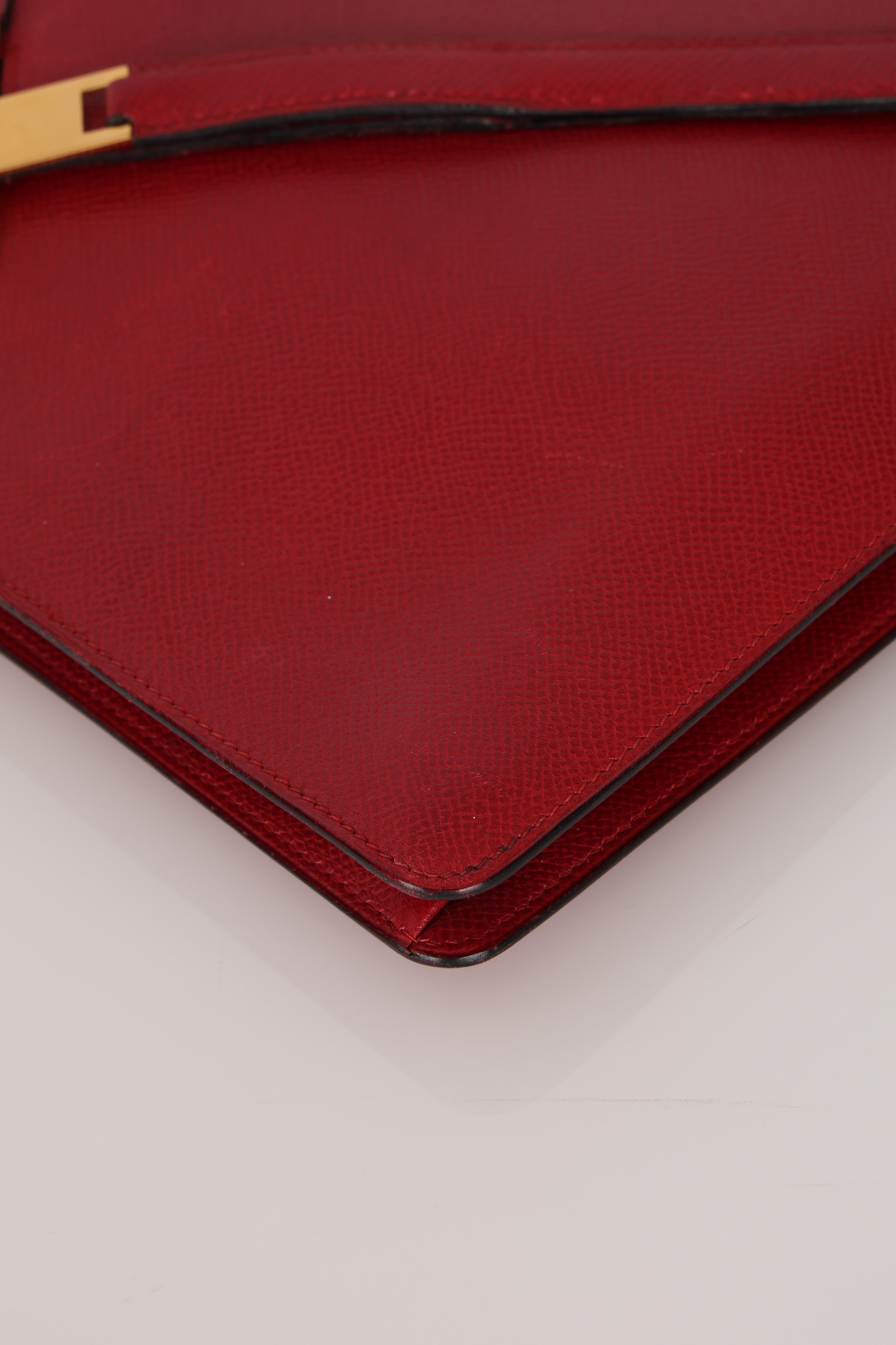 Hermès Kelly Cross Briefcase Rouge Vif Courchevel GHW