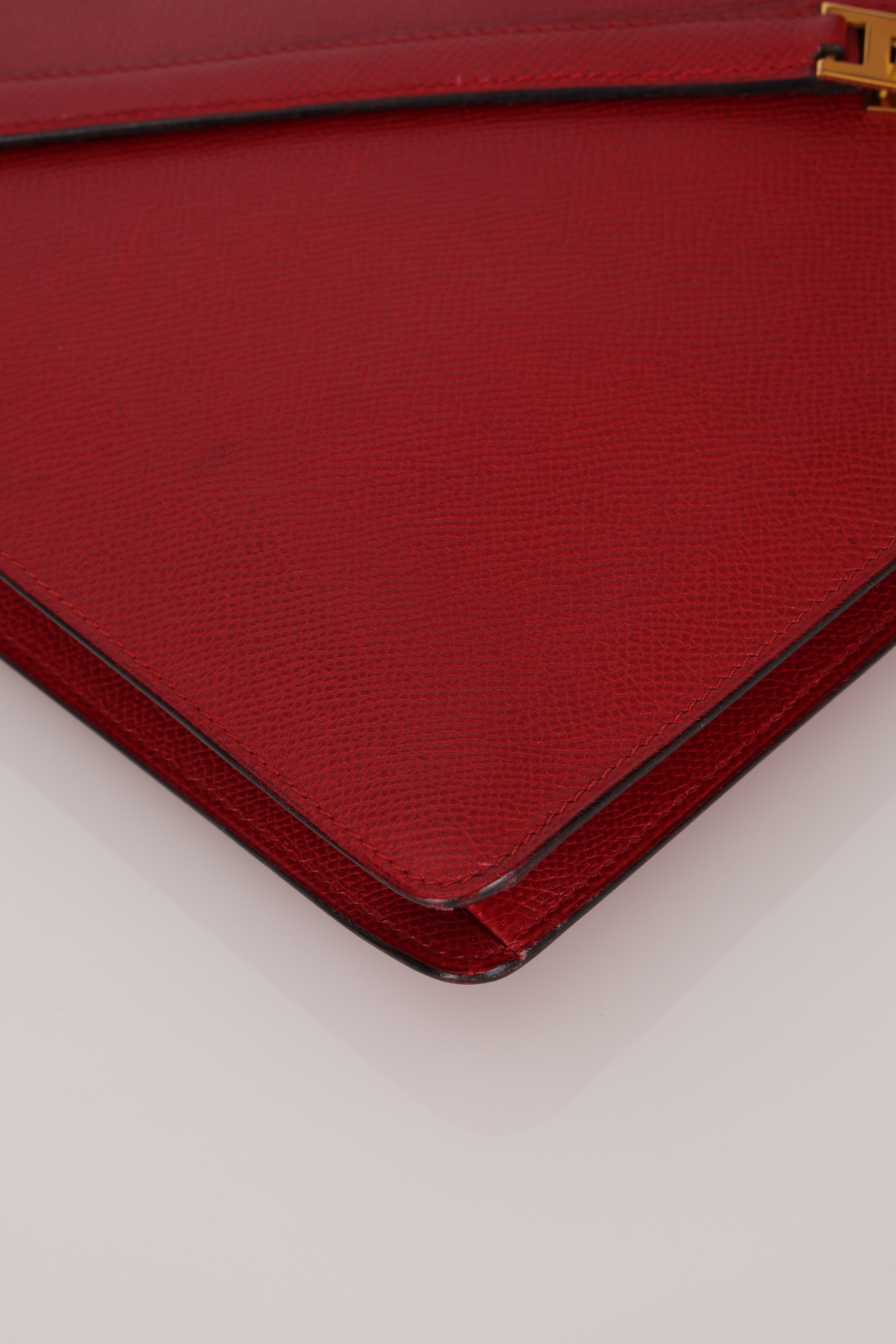 Hermès Kelly Cross Briefcase Rouge Vif Courchevel GHW