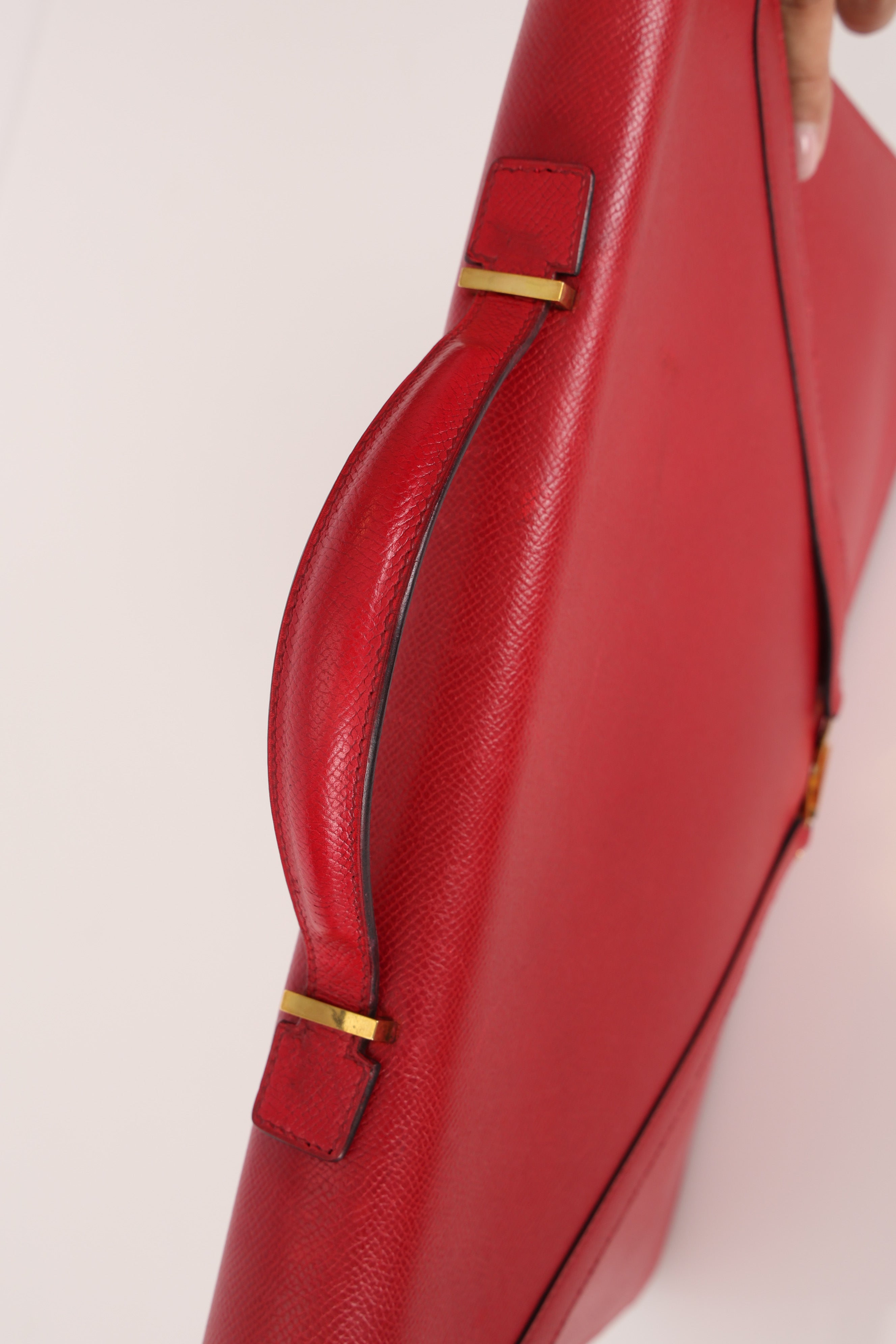 Hermès Kelly Cross Briefcase Rouge Vif Courchevel GHW