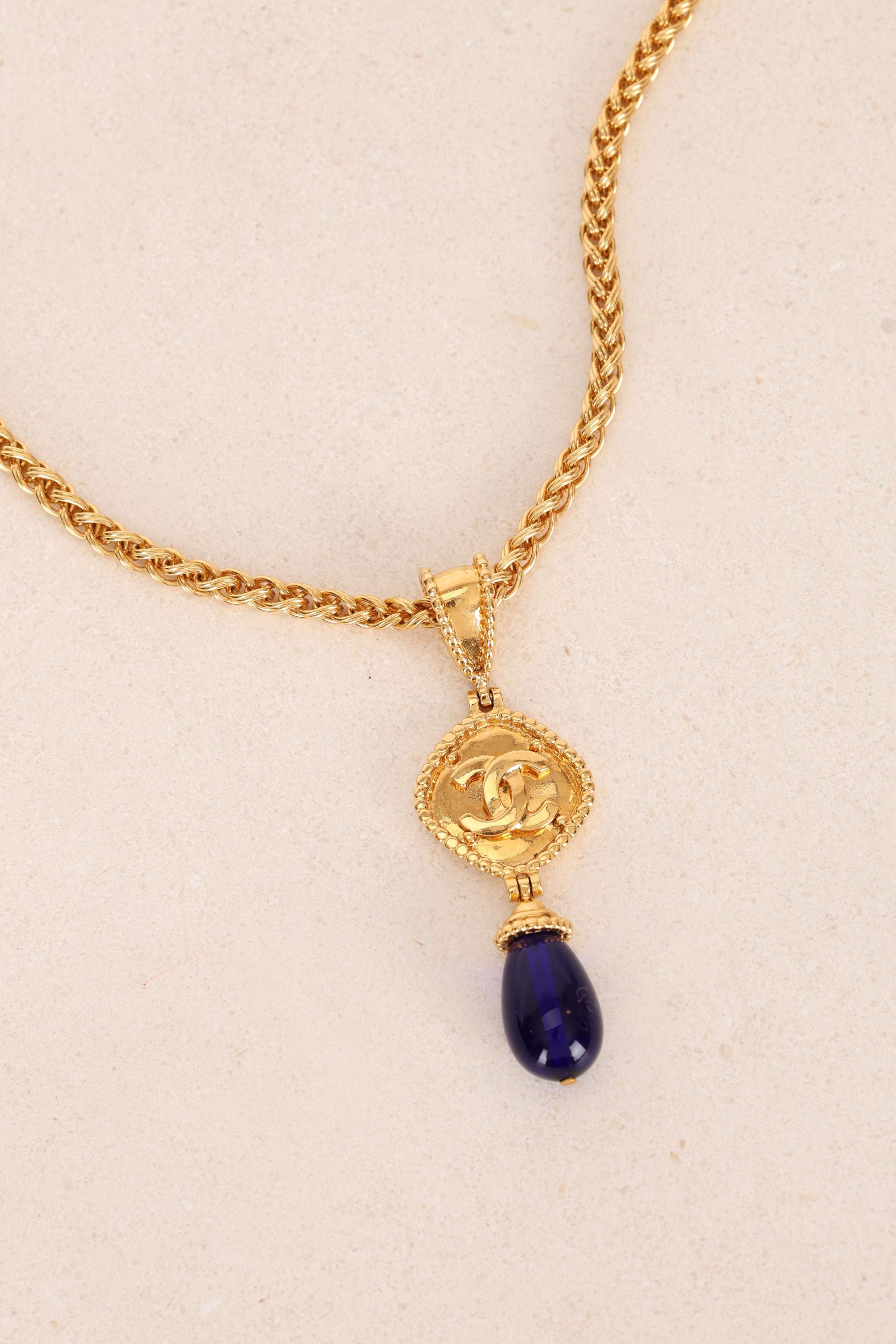 Chanel CC Orb Gold Necklace