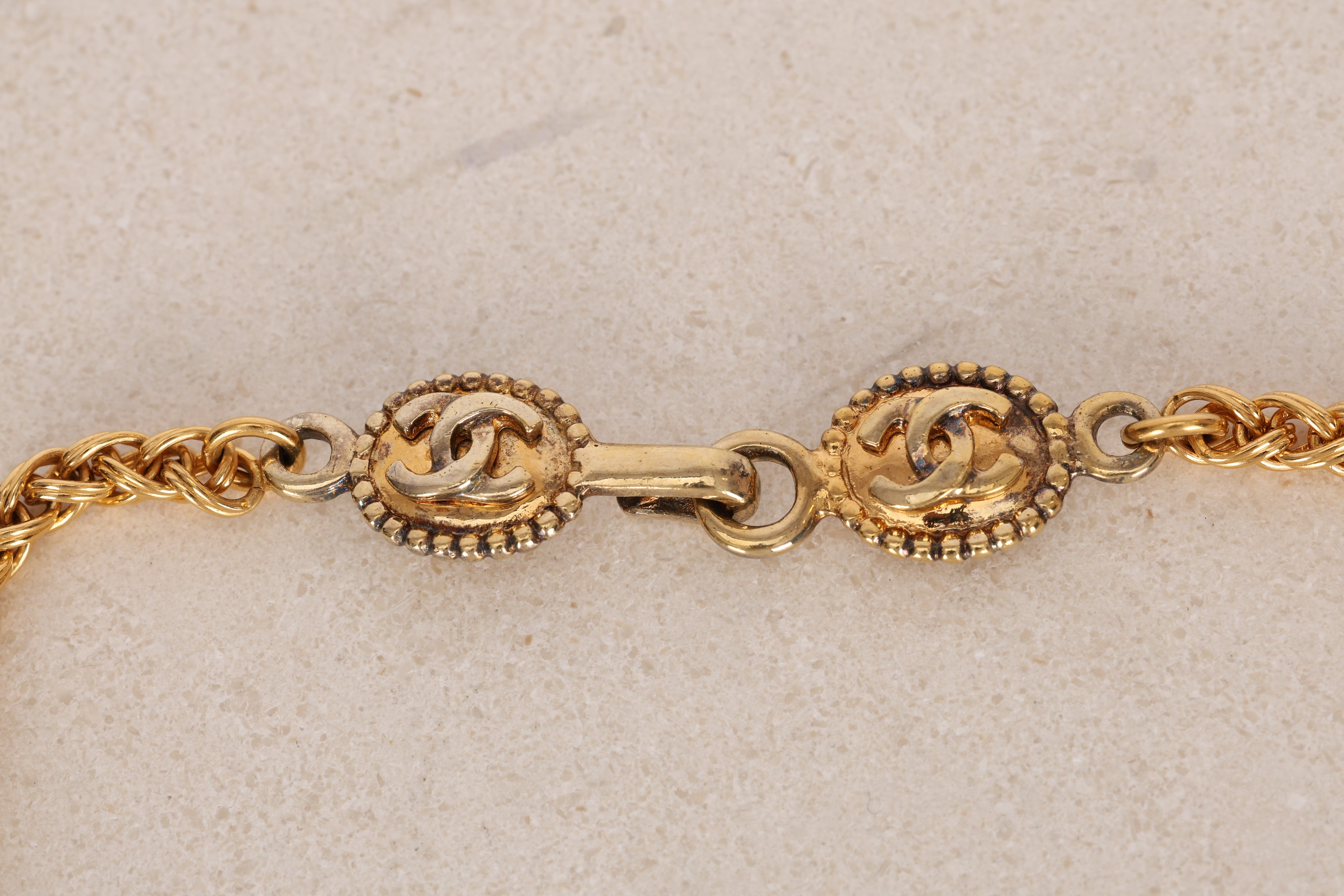 Chanel CC Orb Gold Necklace