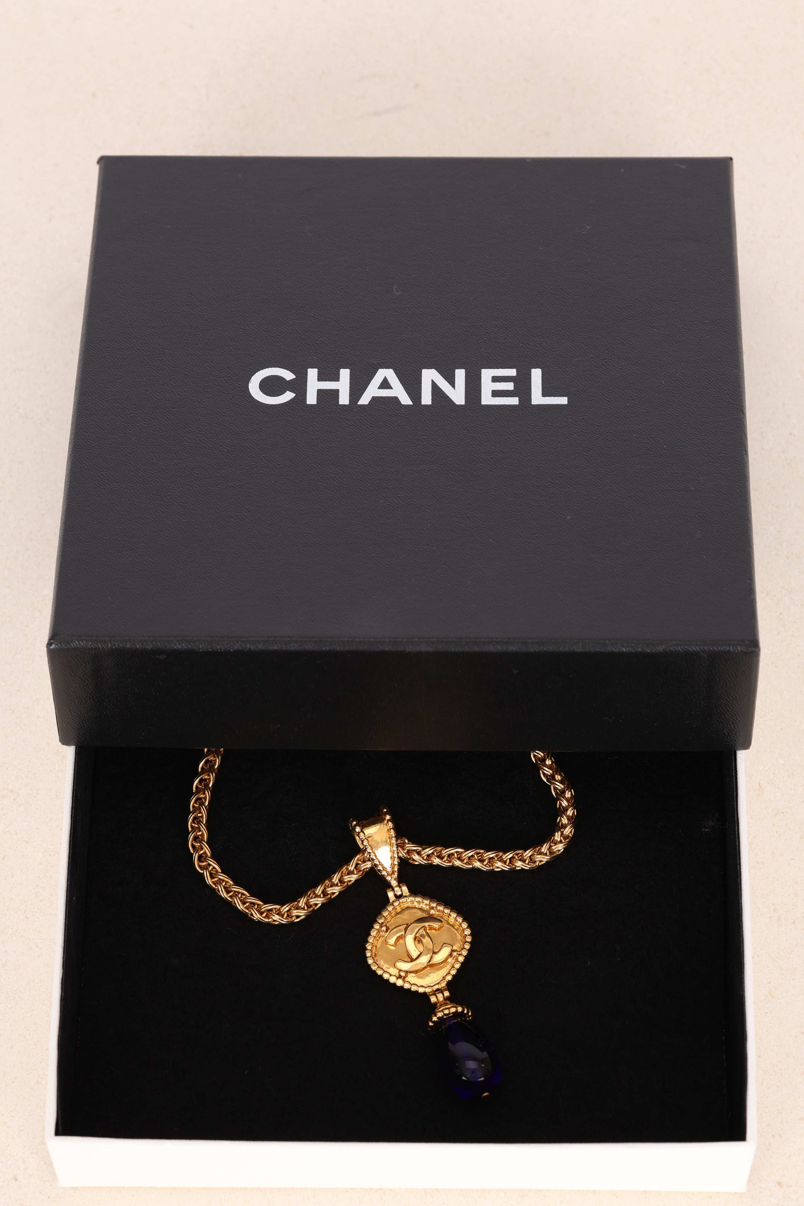 Chanel CC Orb Gold Necklace