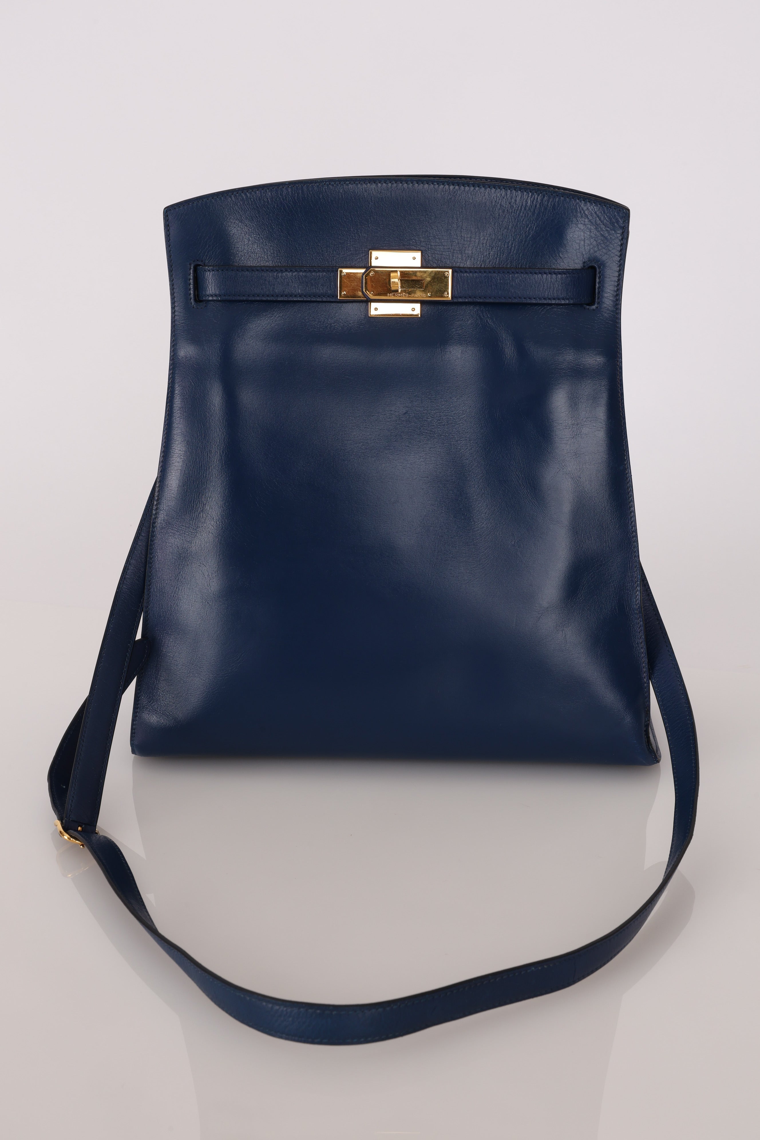 Hermès Kelly Sport GM Bleu Box GHW