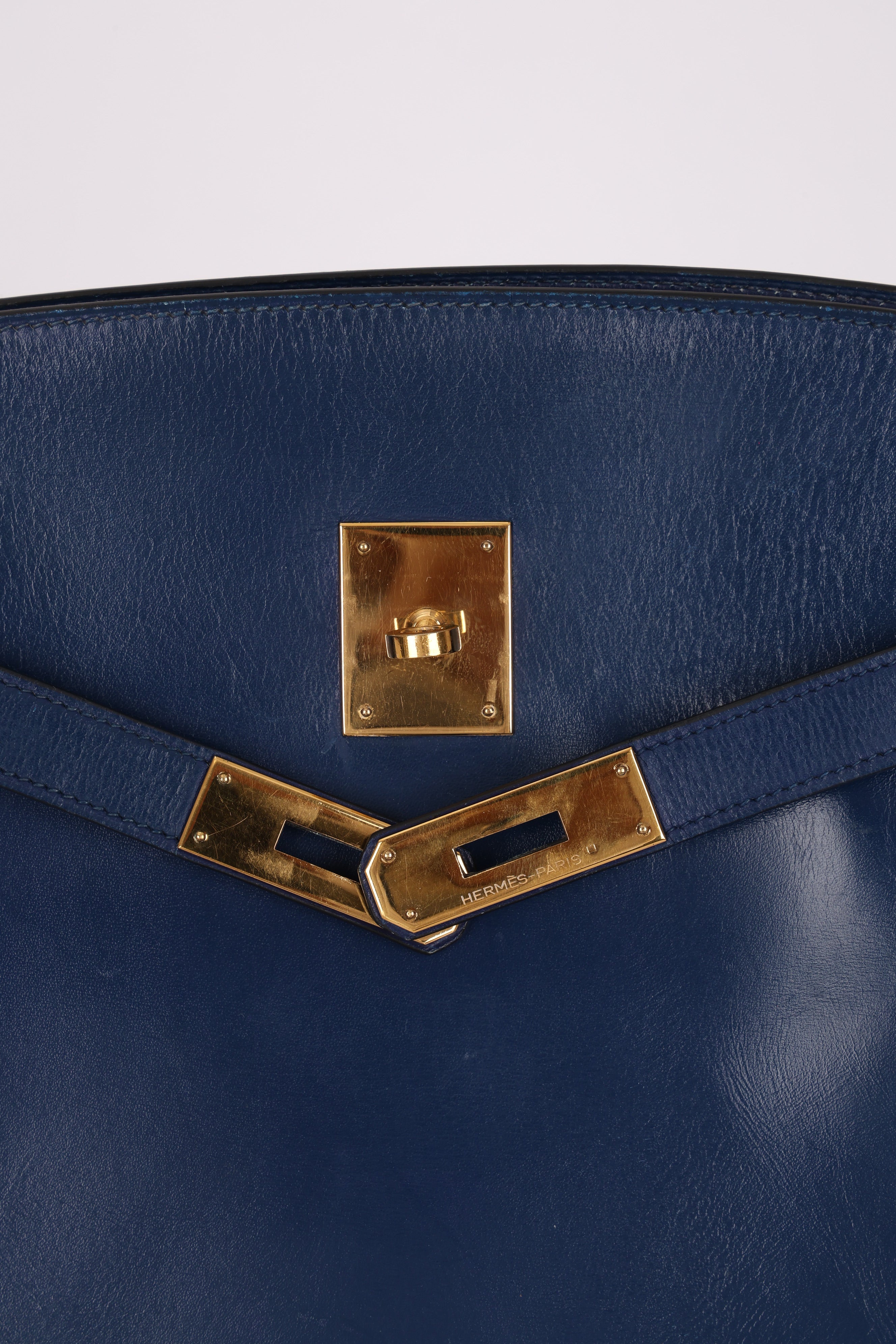 Hermès Kelly Sport GM Bleu Box GHW