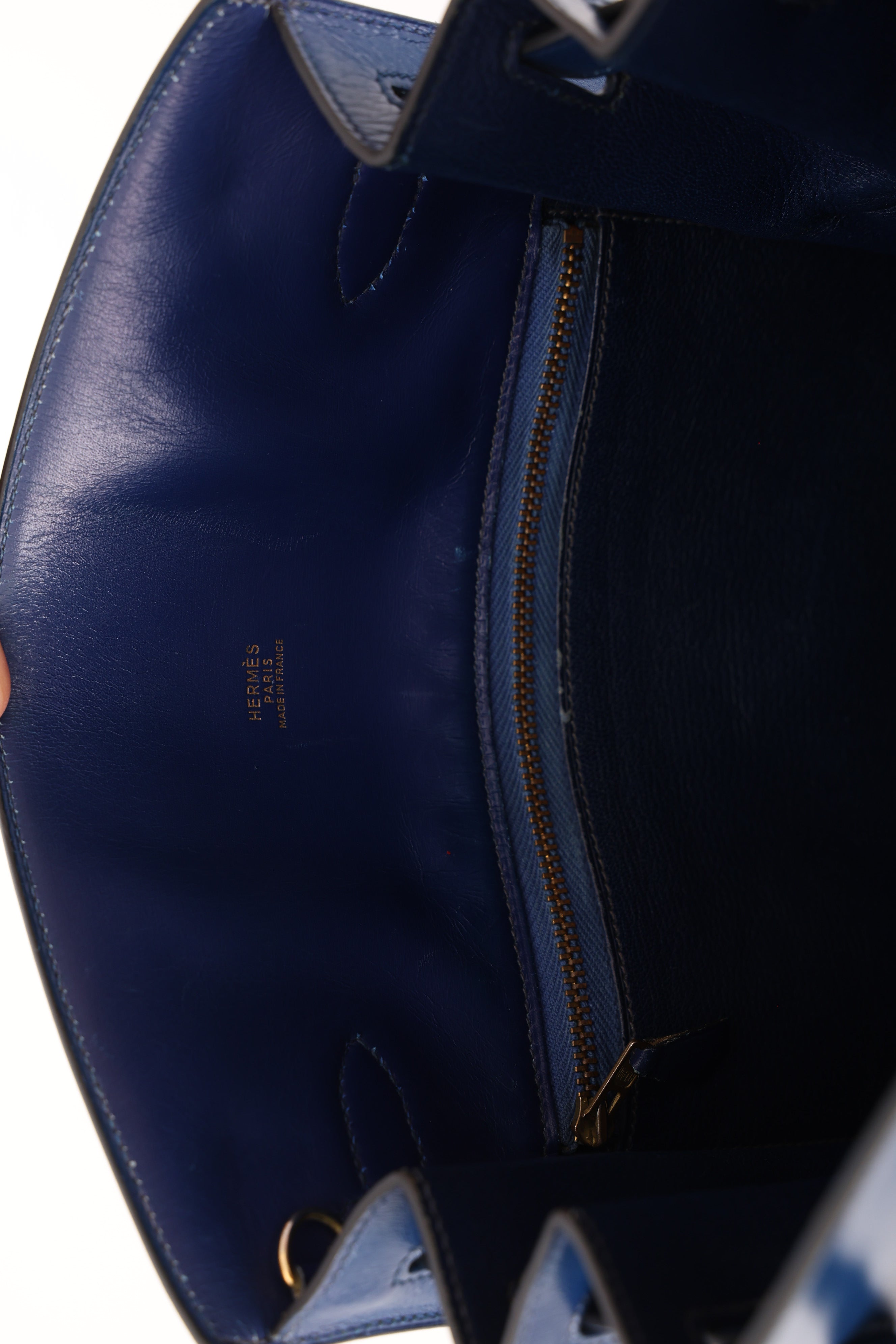 Hermès Kelly Sport GM Bleu Box GHW