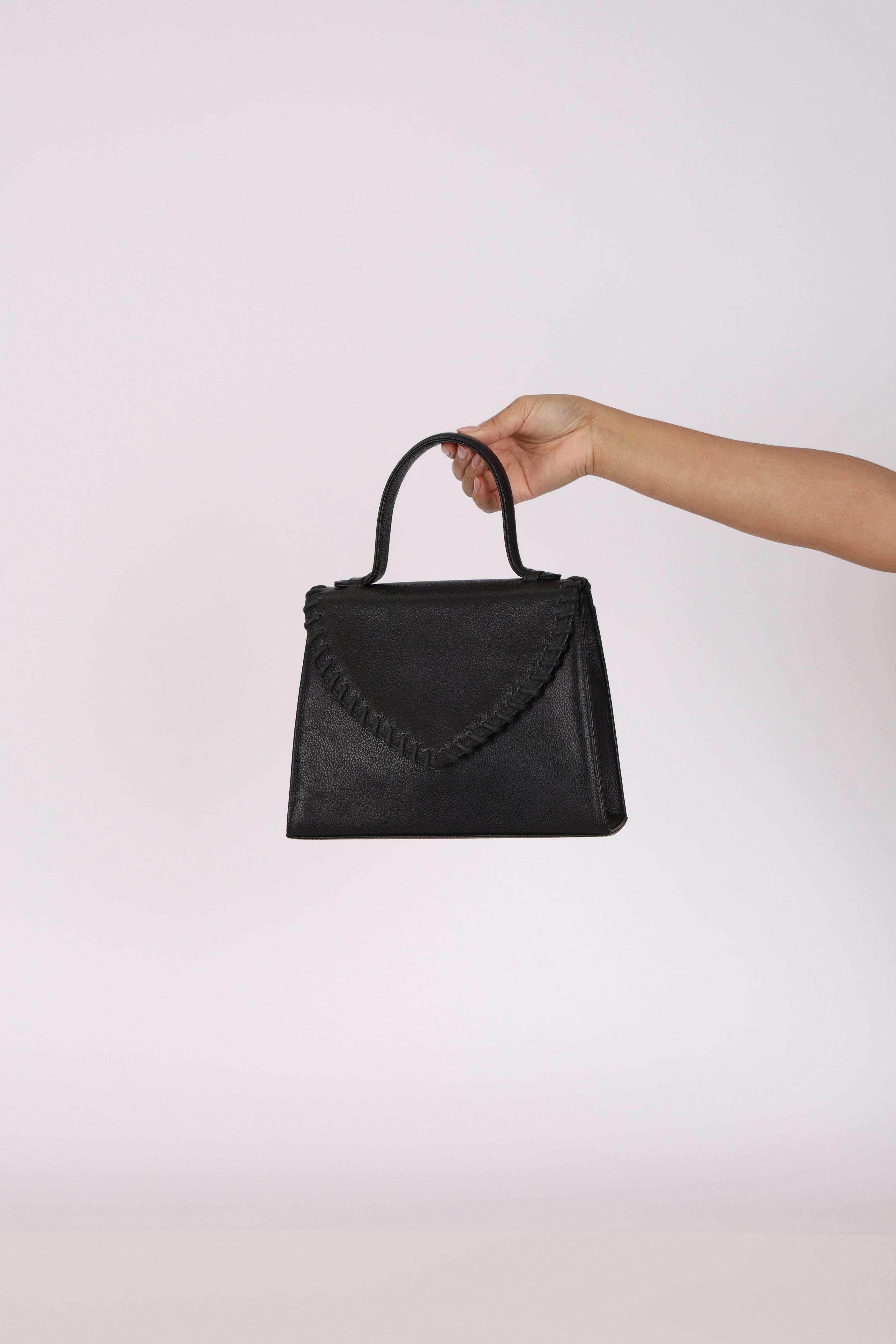 Yves Saint Laurent Whipstitch Flap Top Handle Bag