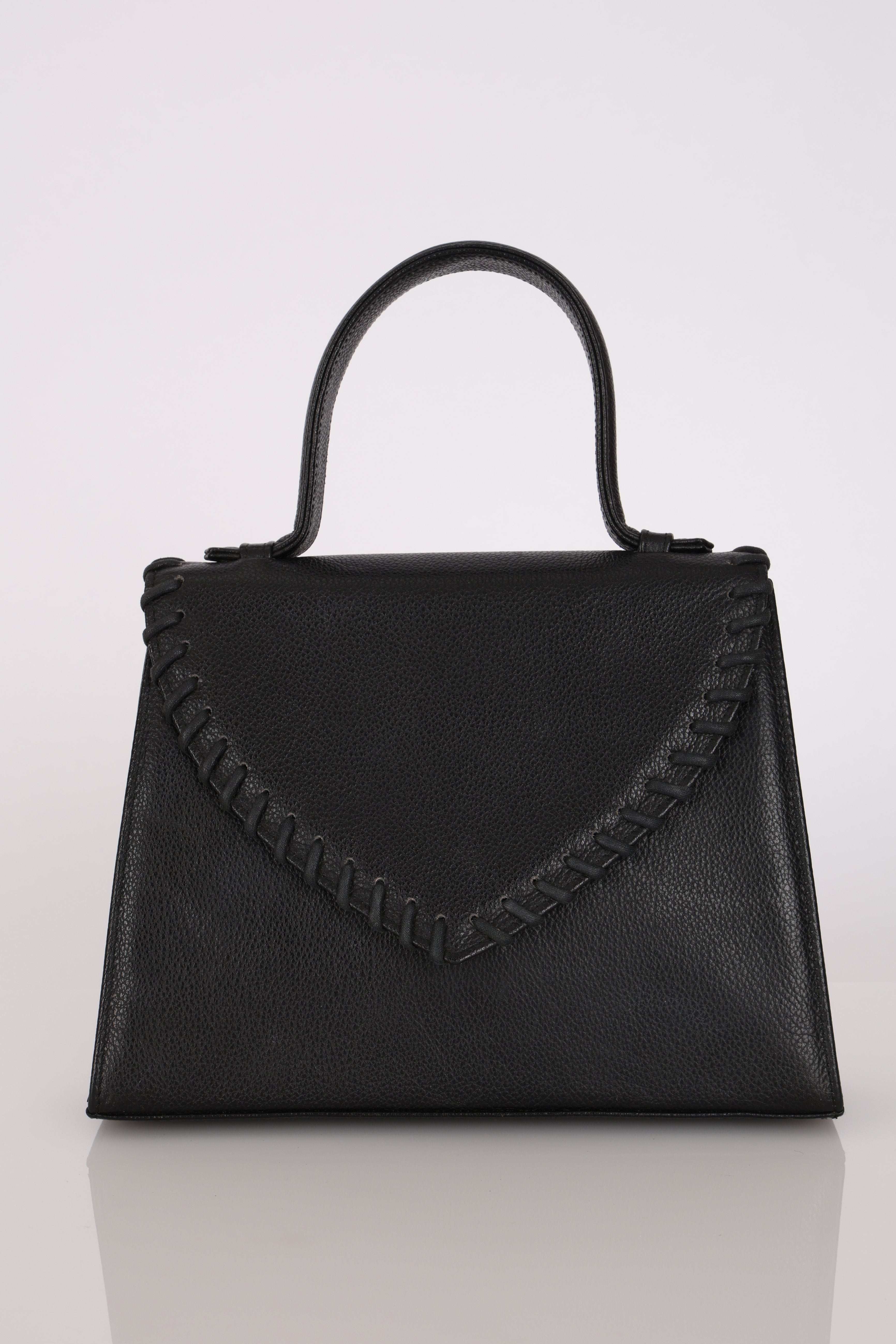 Yves Saint Laurent Whipstitch Flap Top Handle Bag