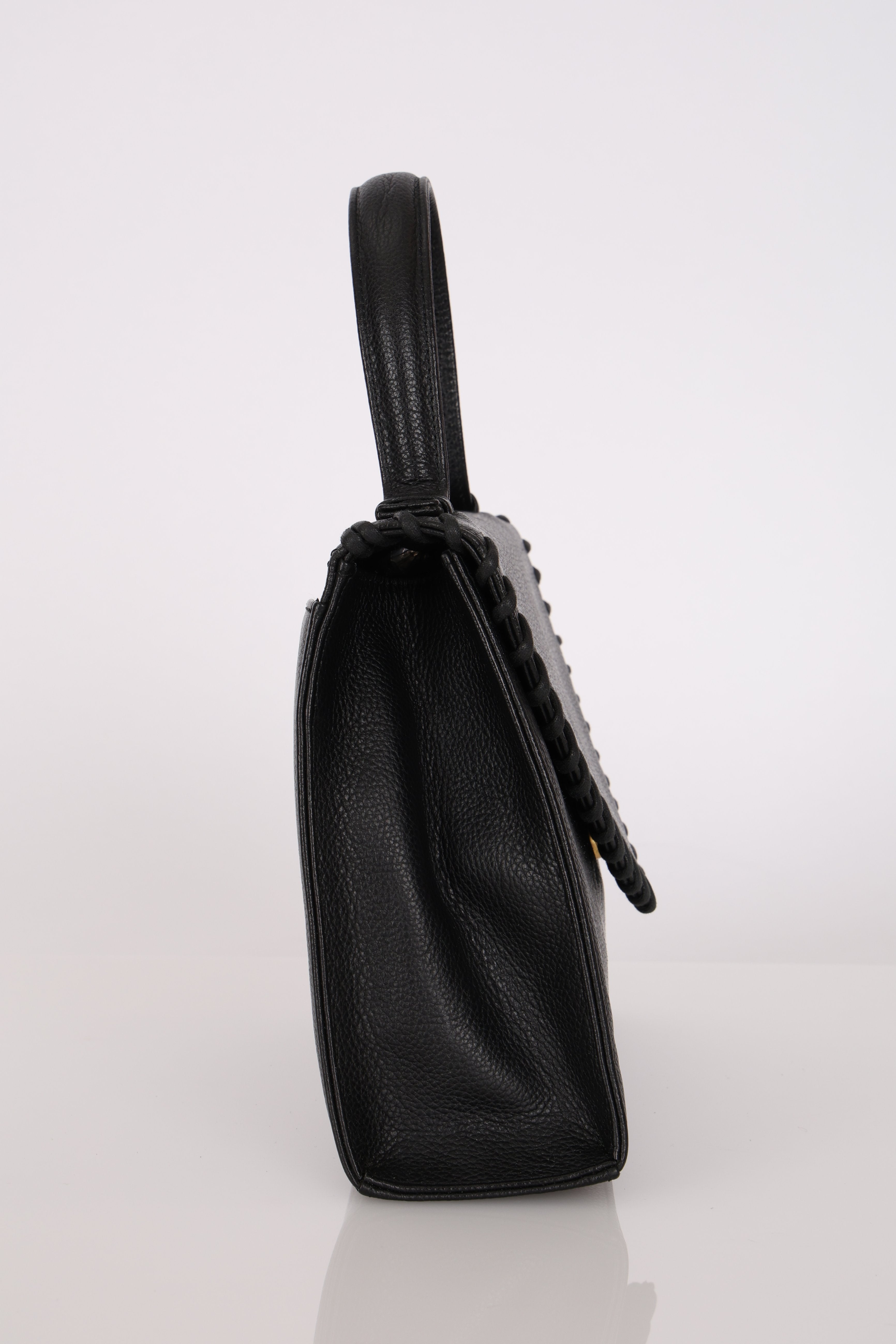 Yves Saint Laurent Whipstitch Flap Top Handle Bag