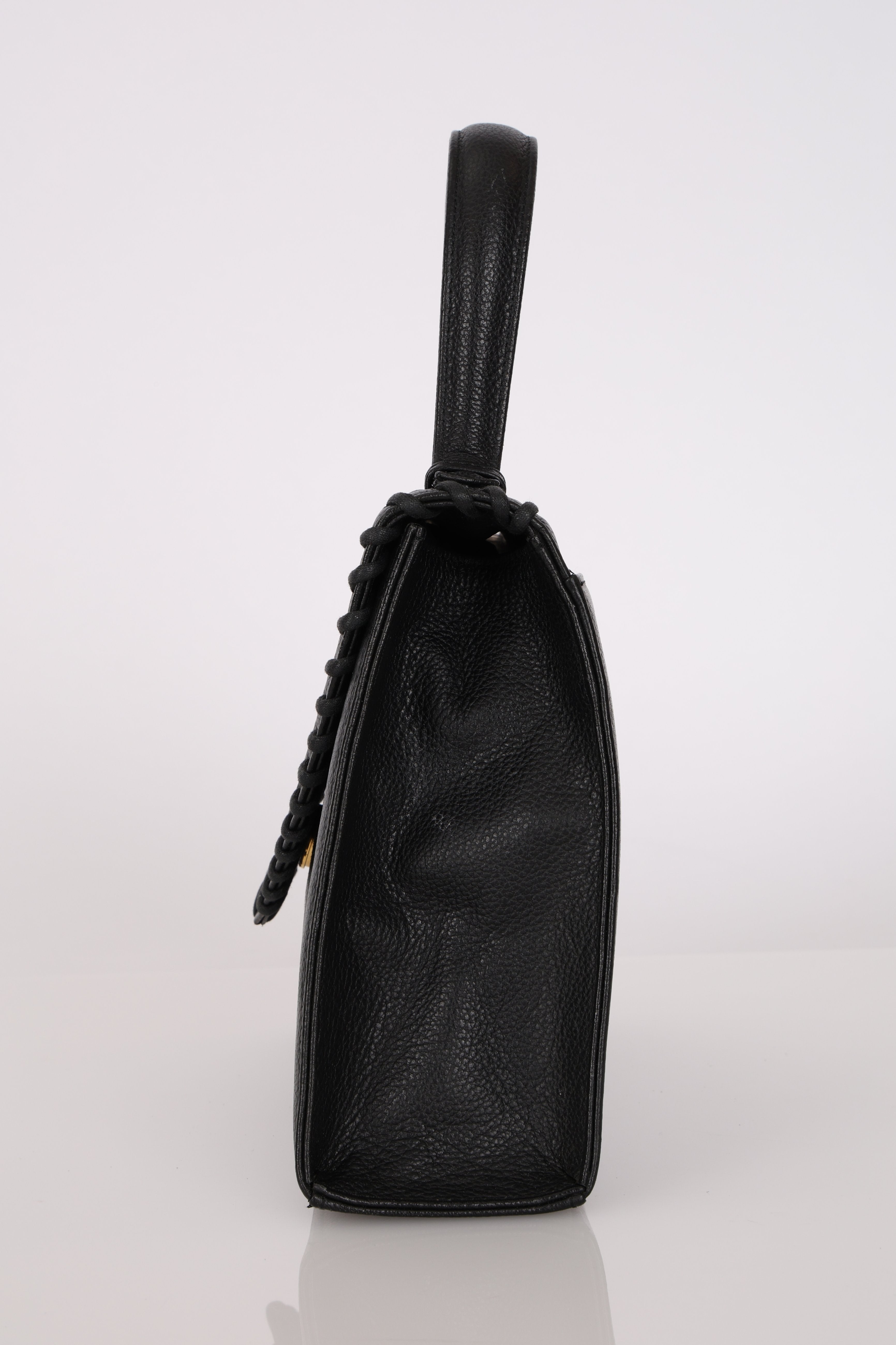 Yves Saint Laurent Whipstitch Flap Top Handle Bag