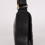 Chanel Chocolate Bar Shoulder Bag Black Lambskin 1996 24K GP (DONE)