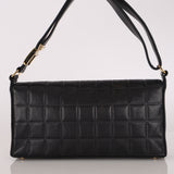Chanel Chocolate Bar Shoulder Bag Black Lambskin 1996 24K GP (DONE)