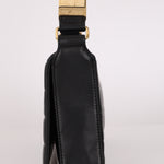 Chanel Chocolate Bar Shoulder Bag Black Lambskin 1996 24K GP (DONE)