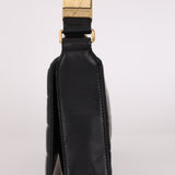 Chanel Chocolate Bar Shoulder Bag Black Lambskin 1996 24K GP (DONE)