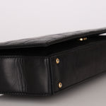 Chanel Chocolate Bar Shoulder Bag Black Lambskin 1996 24K GP (DONE)